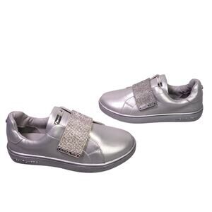 Michael Kors Girl's Ivy Candy Slip-On Sneakers Sz 3 Low Top Muted Silver